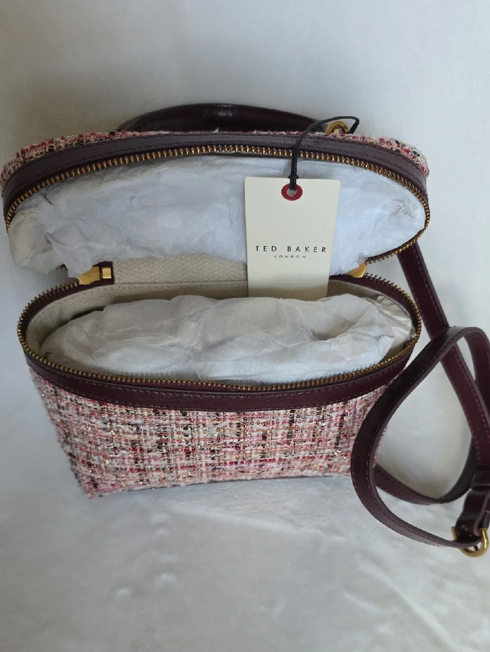 Ted Baker‎ Tweed Satchel Crossbody Bag. NWT.